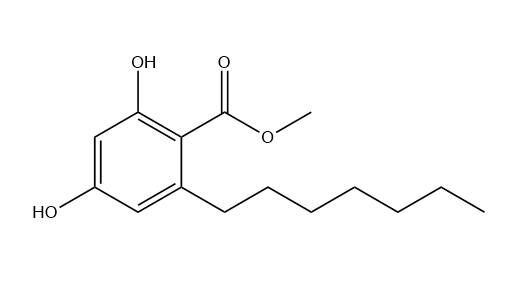 2,4-二羟基-6-庚基苯甲酸甲酯  6121-77-3